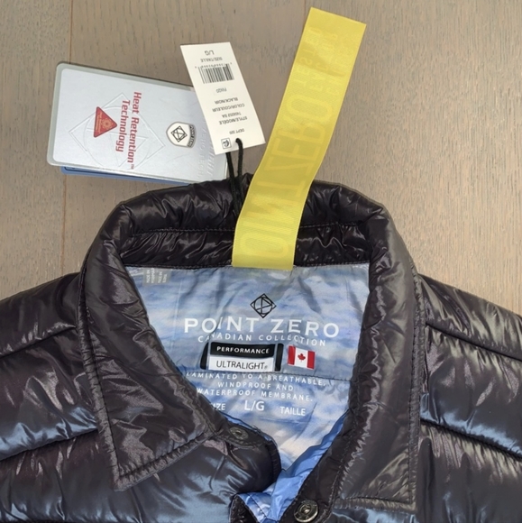 Point Zero Men’s Black Ultralight Puffer Jacket - Picture 3 of 11